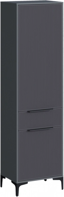 Шкаф одностворчатый Иадама, графит / графит софт