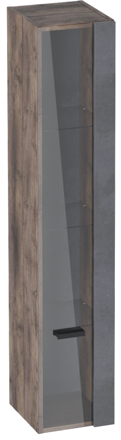 Шкаф навесной Глазго, с полками, металл бруклин / таксония