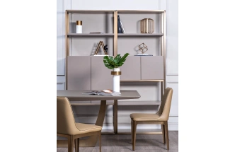 Стул 58DB-DC14802, мягкий, экокожа, бежевый