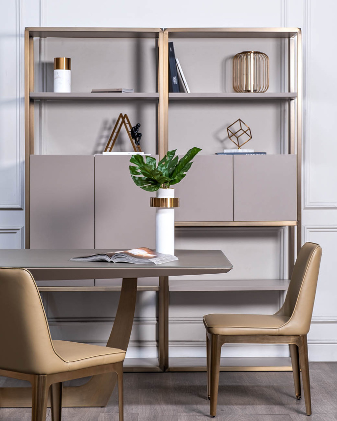 Стул 58DB-DC14802, мягкий, экокожа, бежевый 