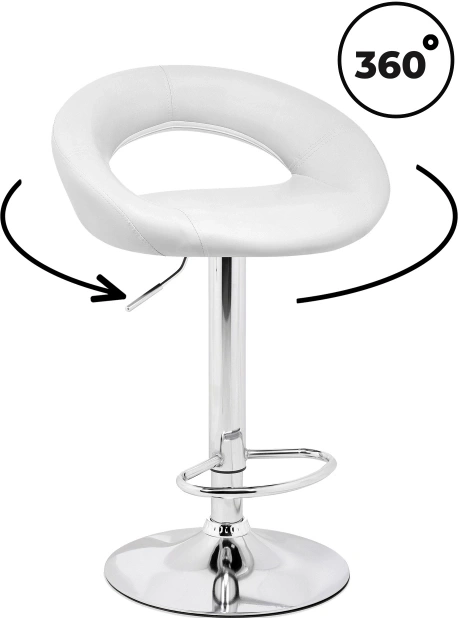 Барный стул Oazis, белый / хром