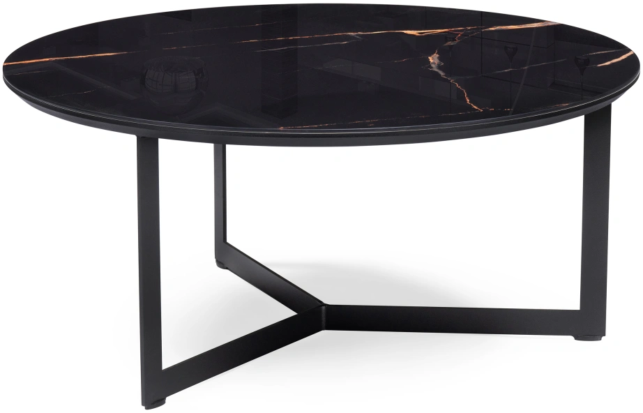 Журнальный стол Роб D-700, стекло, обсидиан / черный