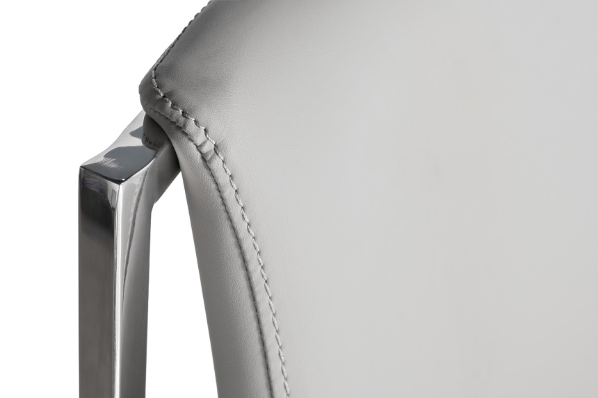 Стул 58DB-18019, мягкий, экокожа, светлый