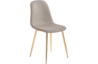 Стул Dabl, на металлокаркасе, latte / gold