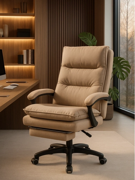 Компьютерное кресло Rapid, с подставкой для ног, бежевое