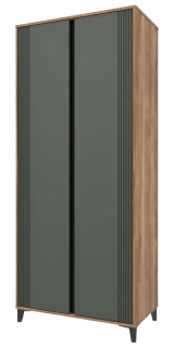 Шкаф 2-х дверный Богемия, Дуб барокко/Зелёный