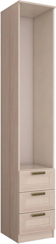 Шкаф с ящиками Орион, 39x221,5x43,5 Ясень шимо светлый/Лён
