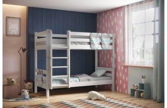 Детская двухъярусная кровать Соня-9, с прямой лестницей, белый