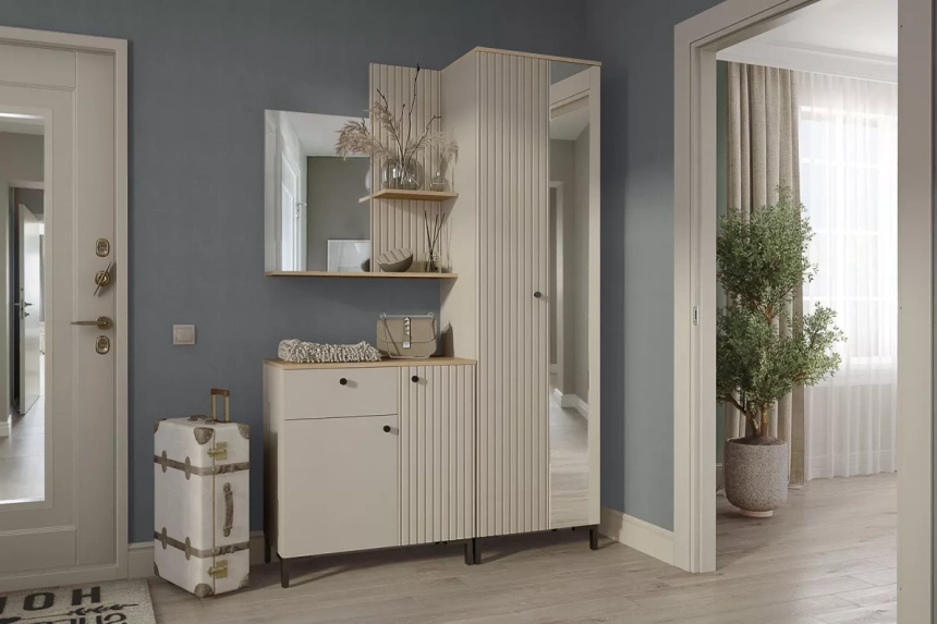 Готовая прихожая Тоскана 2, Кашемир серый