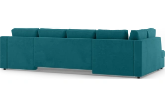 Диван П-образный Невада, модель 020, комплектация 5 левый, Omega 61 (зелёный)