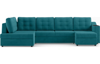 Диван П-образный Невада, модель 020, комплектация 5 левый, Omega 61 (зелёный)