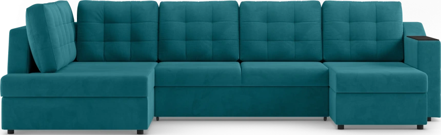 Диван П-образный Невада, модель 020, комплектация 5 левый, Omega 61 (зелёный)