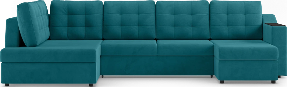 Диван П-образный Невада, модель 020, комплектация 5 левый, Omega 61 (зелёный)