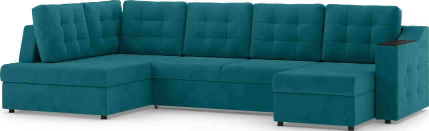 Диван П-образный Невада, модель 020, комплектация 5 левый, Omega 61 (зелёный)