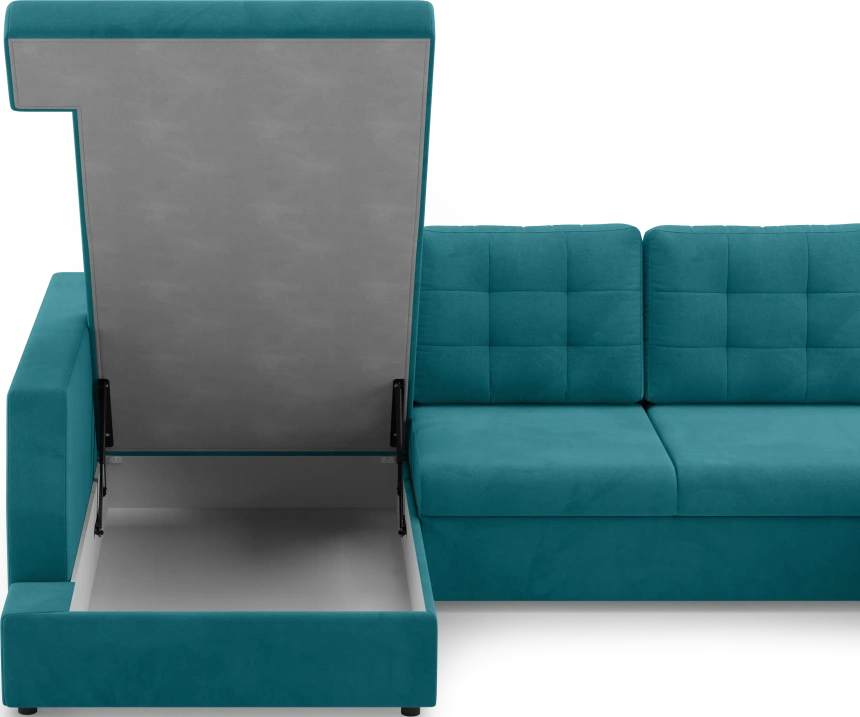 Диван П-образный Невада, модель 020, комплектация 5 левый, Omega 61 (зелёный)