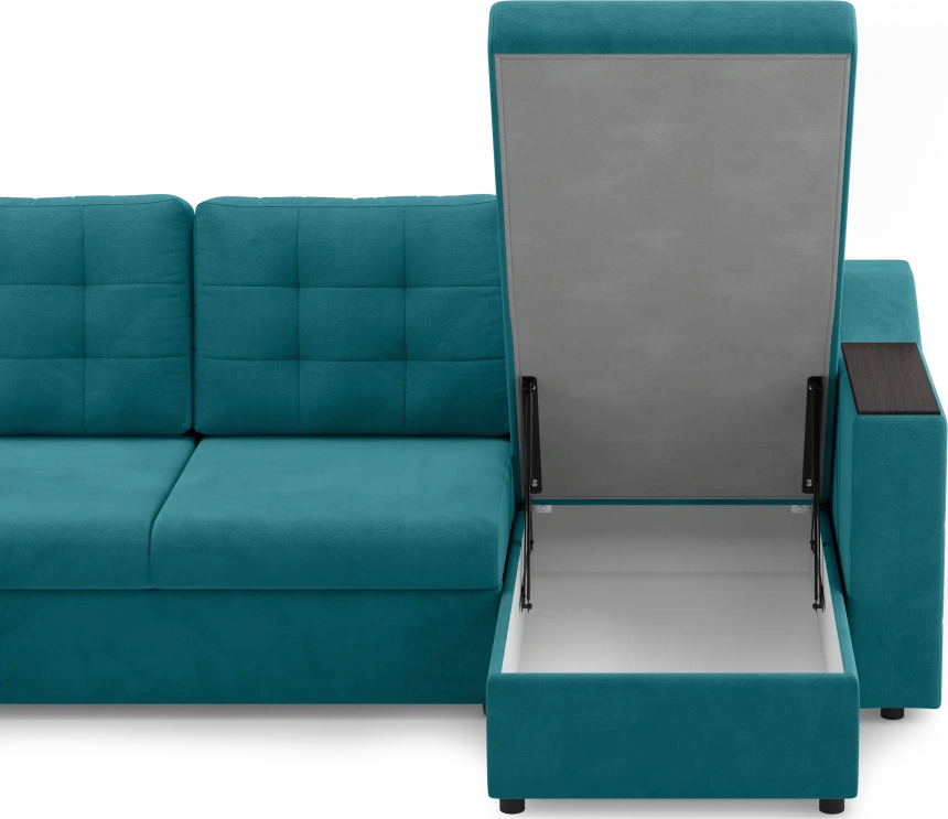 Диван П-образный Невада, модель 020, комплектация 5 левый, Omega 61 (зелёный)