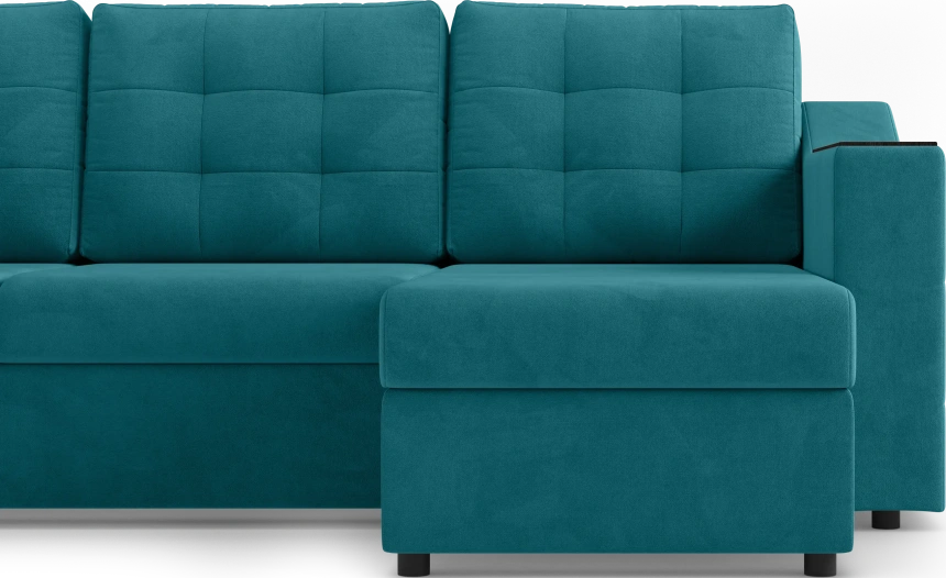 Диван П-образный Невада, модель 020, комплектация 5 левый, Omega 61 (зелёный)