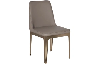 Стул Bel Air, на металлокаркасе, экокожа, светло-серый