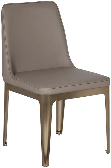 Стул Bel Air,  на металлокаркасе, экокожа, светло-серый 