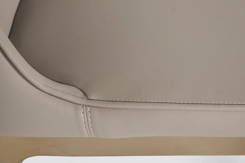 Стул Bel Air,  на металлокаркасе, экокожа, светло-серый 