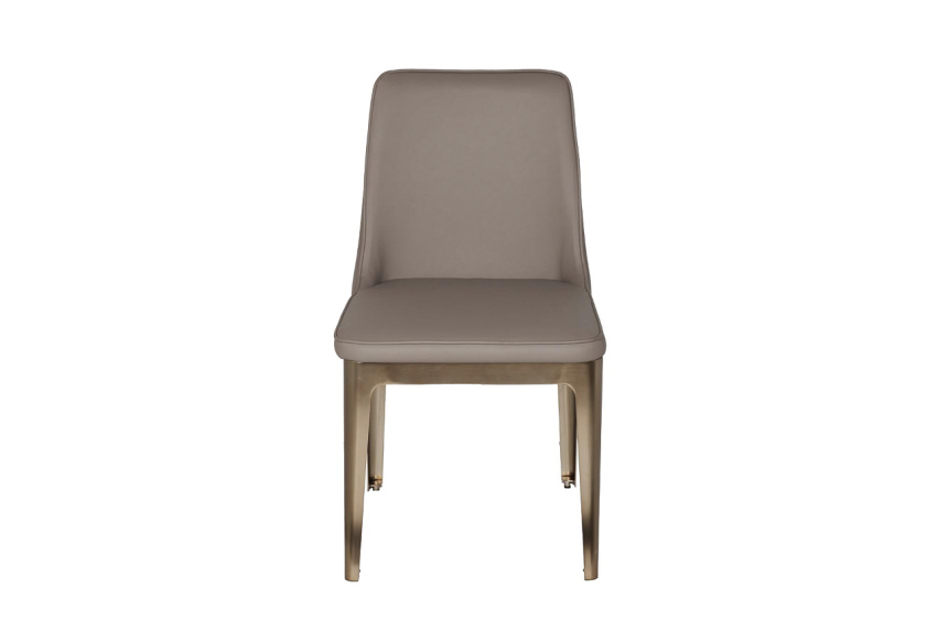 Стул Bel Air,  на металлокаркасе, экокожа, светло-серый 