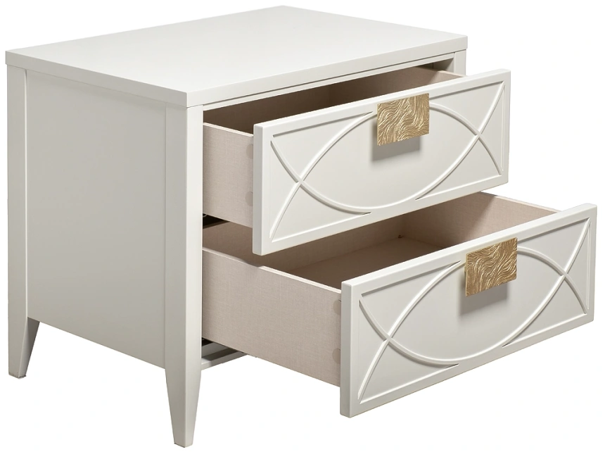 Тумба прикроватная 151SV-00007, с ящиками, бежевая
