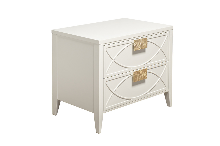 Тумба прикроватная 151SV-00007, с ящиками, бежевая