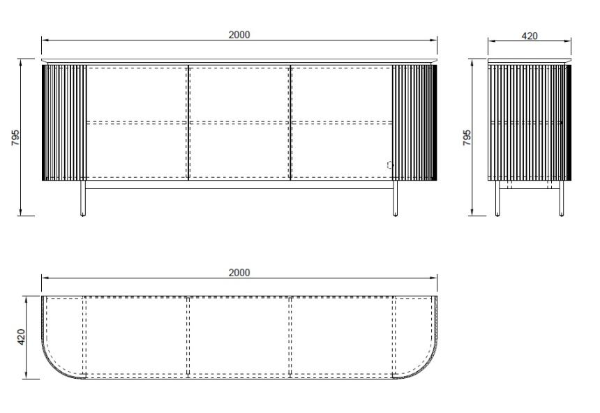 Комод Scala, с полками