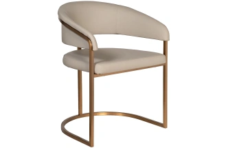 Стул Surge, мягкий, экокожа, светлый