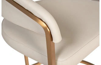 Стул Surge, мягкий, экокожа, светлый