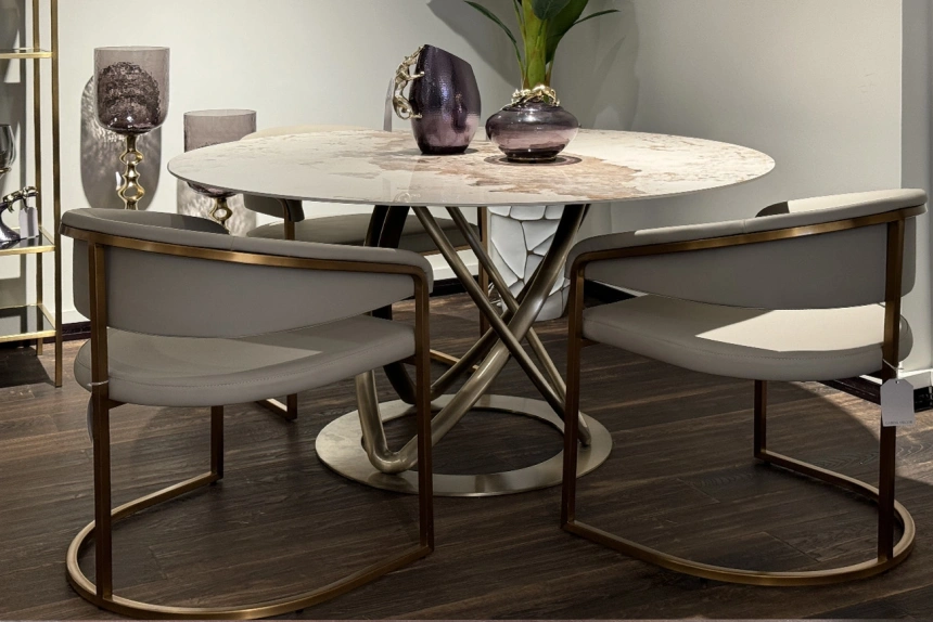  Стул Surge, мягкий, экокожа, светлый