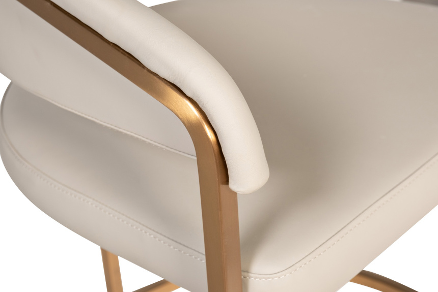  Стул Surge, мягкий, экокожа, светлый