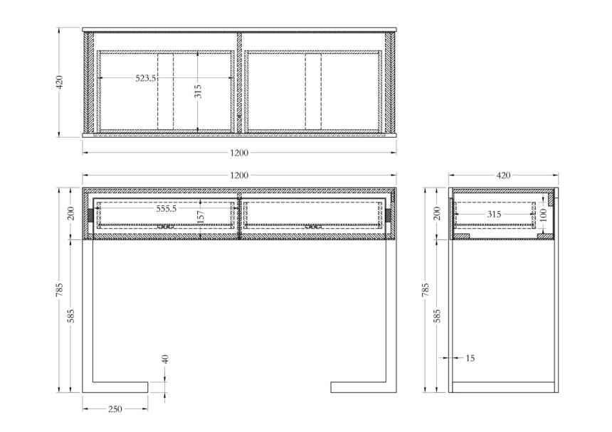 Туалетный столик KFG103, белый / хром 