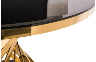 Обеденный стол Twist, стекло, gold / black