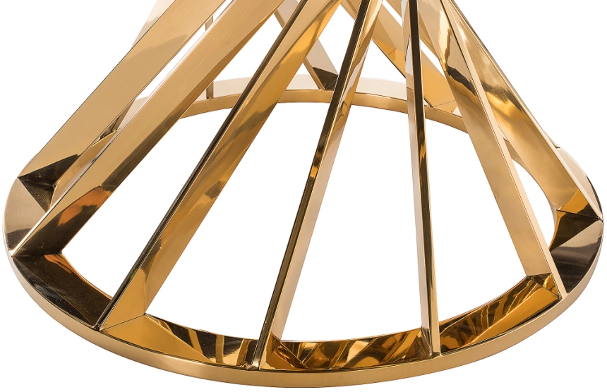 Обеденный стол Twist, стекло, gold / black