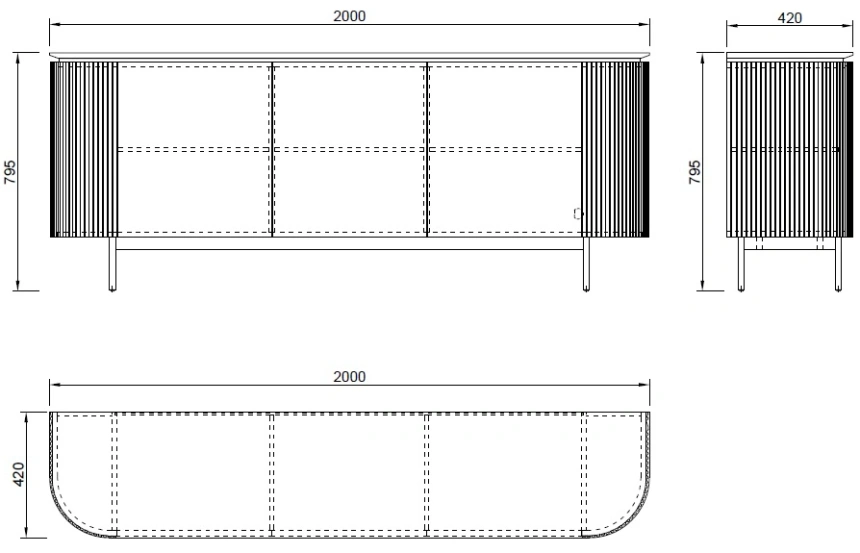  Комод Scala, с полками