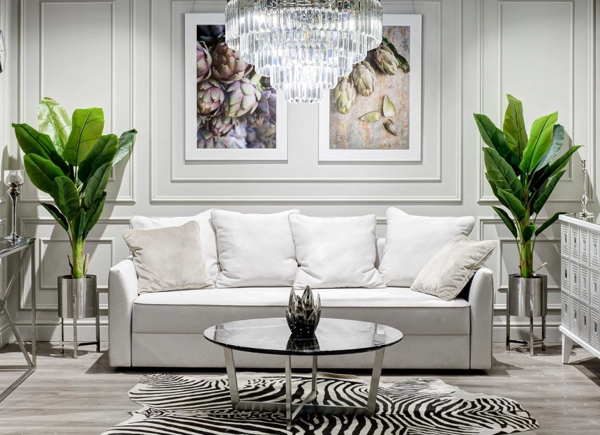 Журнальный стол Nero, 100x100x40.6, МДФ с полимерным покрытием, черный мрамор / хром