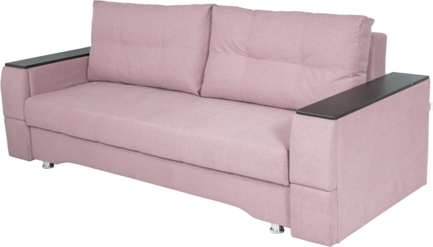Диван прямой Атлант 2, ткань Candy lilac, декор Венге