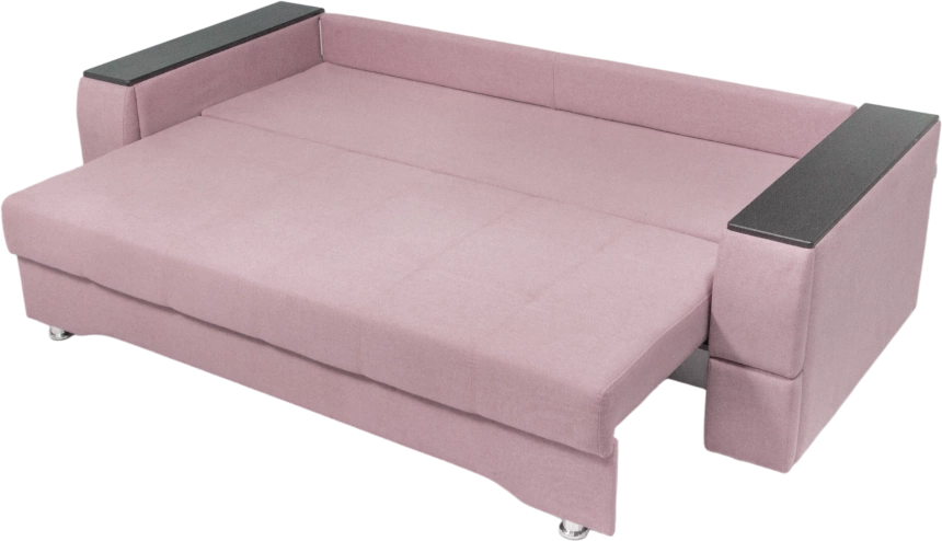 Диван прямой Атлант 2, ткань Candy lilac, декор Венге