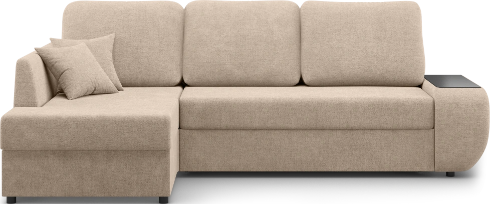 Диван угловой Консул, модель 074, левый, Danco 290 (коричневый)