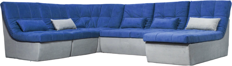 Диван угловой София 2 удлиненный, MONAKO-A 09, MONAKO-A 14, с задней тканью
