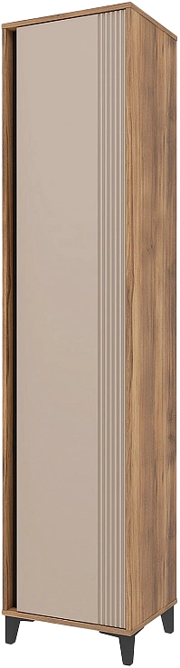 Шкаф пенал Богемия, однодверный, Дуб барокко / Бежевый