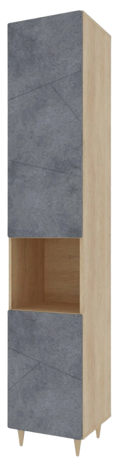 Шкаф Киото Дуб небраска/Бетон тёмный