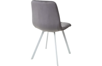 Стул Chilli Square, мягкий, G108-12 антрацит, велюр, белый каркас