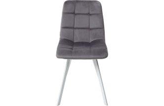 Стул Chilli Square, мягкий, G108-12 антрацит, велюр, белый каркас
