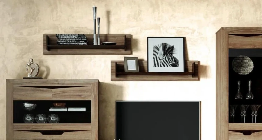 Полка Соренто, открытая, дуб стирлинг