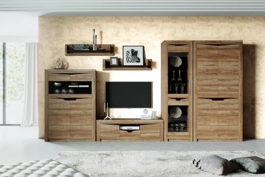 Полка Соренто, открытая, дуб стирлинг