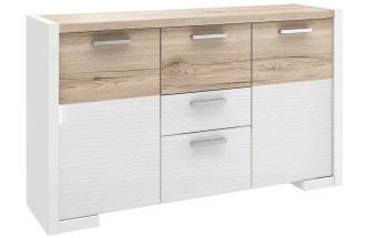 Комод Венето, 126x35, Дуб санремо / Белый