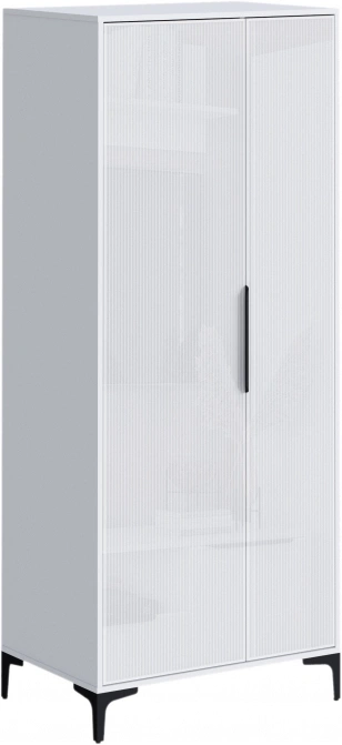 Шкаф двухстворчатый Иадама, белый / белый глянец