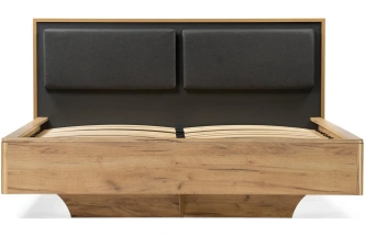 Двуспальная кровать Клауд, 160x200, парящая, дуб крафт золотой / антрацит